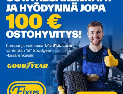 GoodYear -kesärenkaiden ostajalle cashback-hyvitys!